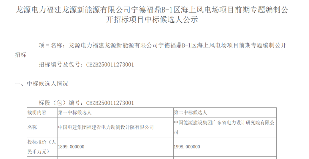 中国电建预中标！国能70万千瓦海上配储能项目