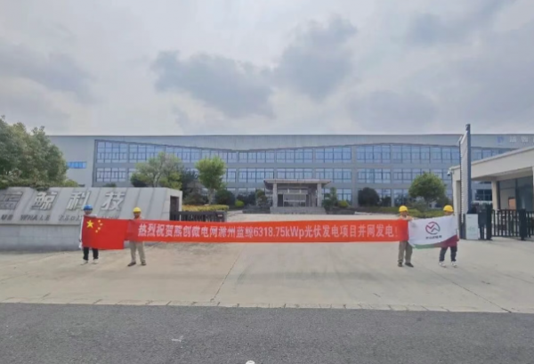 熊创微电网滁州蓝鲸科技有限公司6.31875MW分布式光伏项目并网发电！